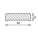 Dekklist 12x42x2400, Lämpöhaapa