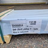 Interiørlist SHP 20x42x2680, Hvit ull, Furu, II-Kvalitet (112,56jm)